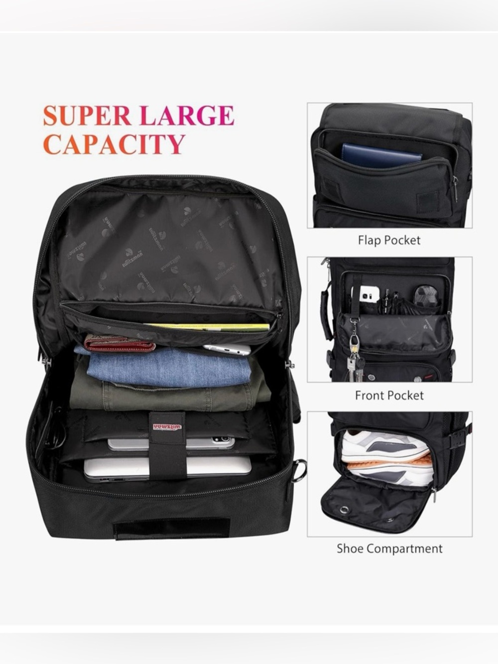 Witzman B682 Carry.-On Travel Backpack. - Picture 9 of 12